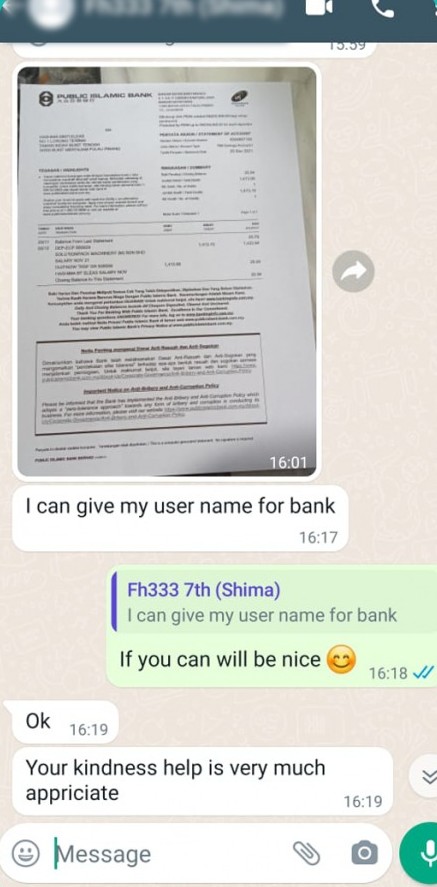WhatsApp conversation with ATOZ Capitals customer