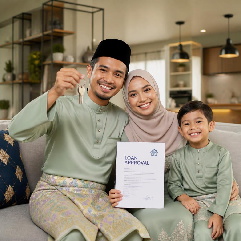 Keluarga Malaysia bahagia menerima kelulusan pembiayaan dan kunci rumah